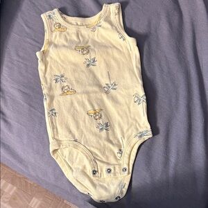 Carter's Light Yellow Sleeveless Bodysuit